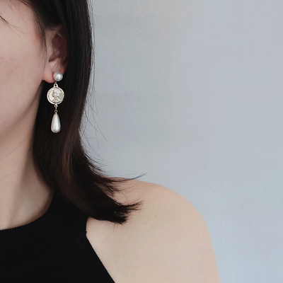 Coins • Pearl Earring