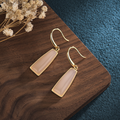 White crystal earrings