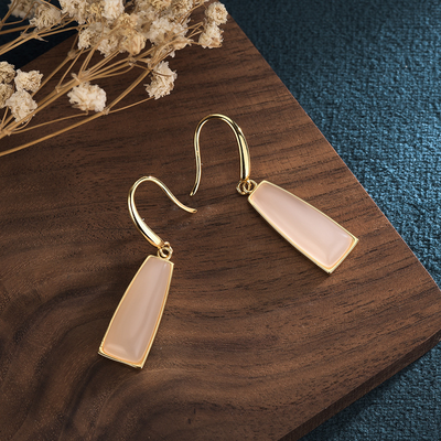 White crystal earrings