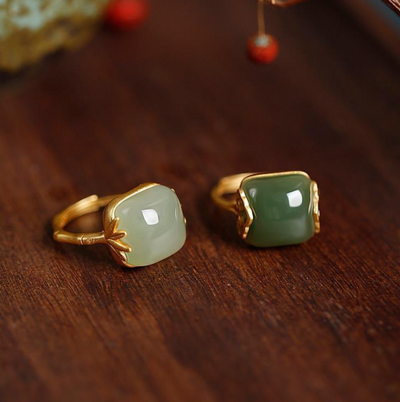 Bamboo section ? Agate jade ring