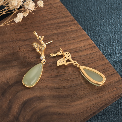 A "deer" with you • Agate earring