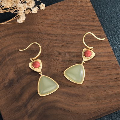 Triangle ? Agate earrings