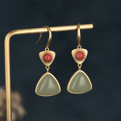 Triangle ? Agate earrings