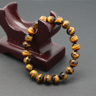 Yellow Tiger Eye Stone Agate Bracelet