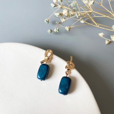 Asymmetrical ? Turquoise earrings