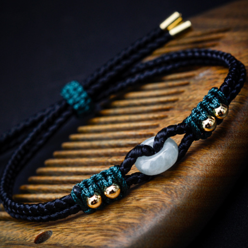 Lucky buckle?woven jade jade bracelet