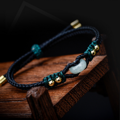 Lucky buckle?woven jade jade bracelet