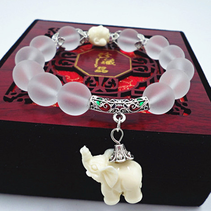 White Elephant ? Frosted Crystal Bracelet