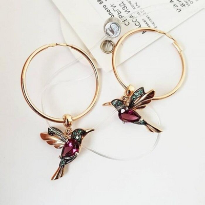 Hummingbird Hoop Earrings Deegnt