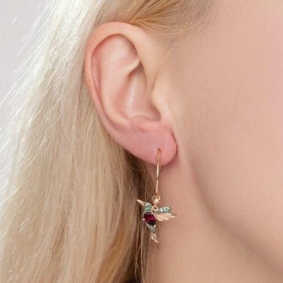 Hummingbird Hoop Earrings Deegnt