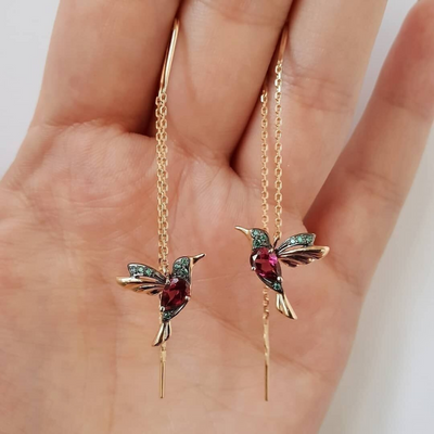 Hummingbird Tassel Earrings Deegnt