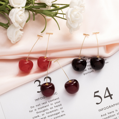 Celia Pink Cherry Earrings Deegnt