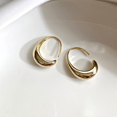 Classic Drop Hoop Earrings