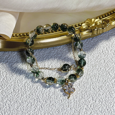 Four Leaf Clover ? Aquatic Crystal Bracelet