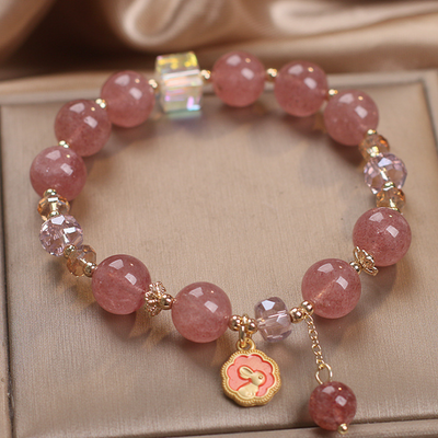 Rabbit ? Strawberry Crystal Lucky Bracelet