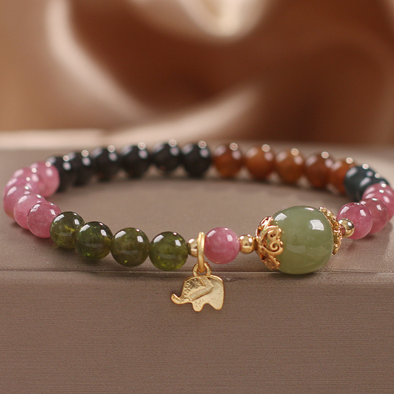 Lucky Baby Elephant • Natural Tourmaline Bracelet