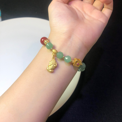 PiYao • Emerald jade stone agate Bracelet