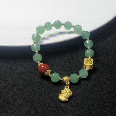 PiYao • Emerald jade stone agate Bracelet