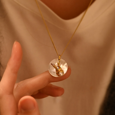Bunny • Natural misshapen pearls