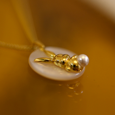 Bunny • Natural misshapen pearls