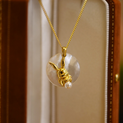 Bunny • Natural misshapen pearls