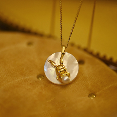 Bunny • Natural misshapen pearls