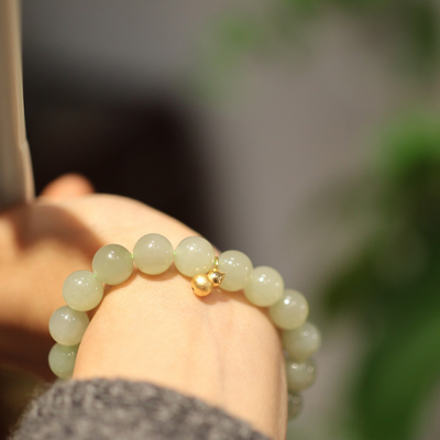 Fortune Gourd • Natural Emerald Jade Stone Bracelet