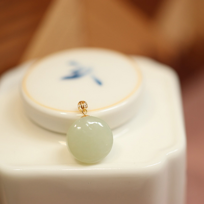 Purification • Natural Emerald Jade stone necklace