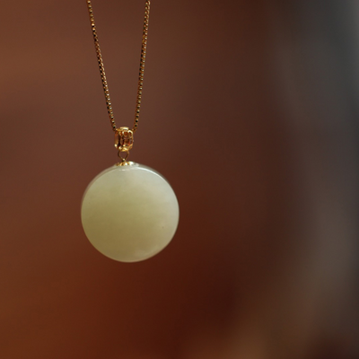 Purification • Natural Emerald Jade stone necklace
