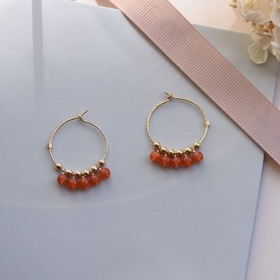 Harvest • Red Agate Earrings