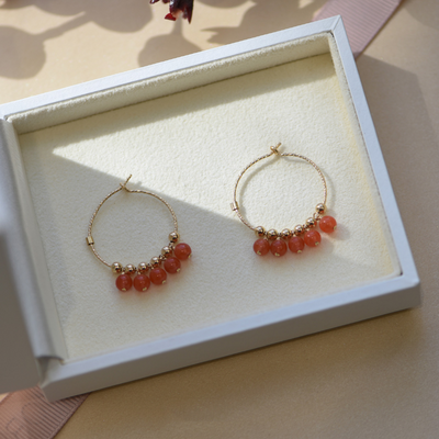 Harvest • Red Agate Earrings