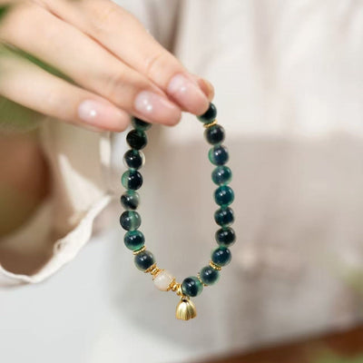Lotus of Good Fortune • agate bracelet