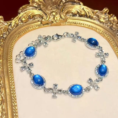 Sea-Clear • Aquamarine Flower Bracelet
