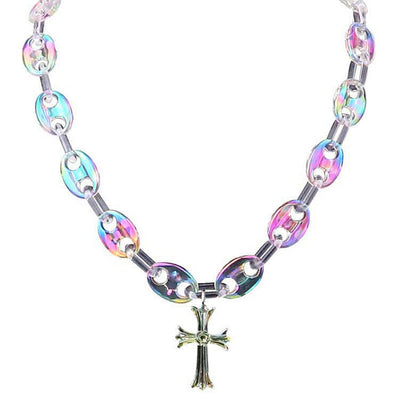 Colorful transparent necklace