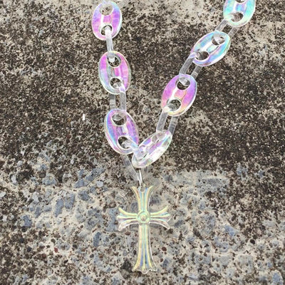 Colorful transparent necklace