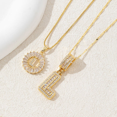 Diamond 26 English Letter Necklace
