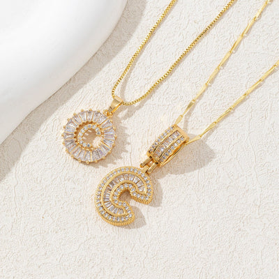 Diamond 26 English Letter Necklace