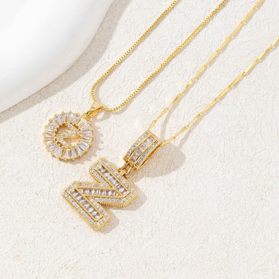 Diamond 26 English Letter Necklace