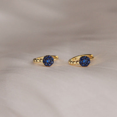 Blue crystal earrings