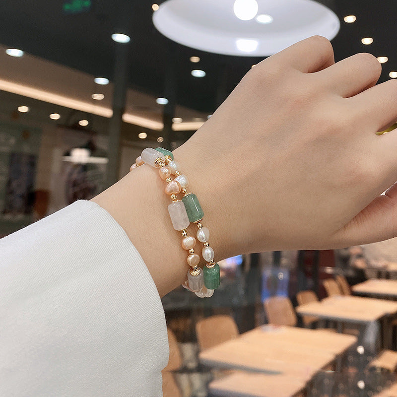 Confidence?Pearl Agate Bracelet