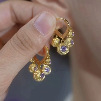 Zircon Durian Earrings
