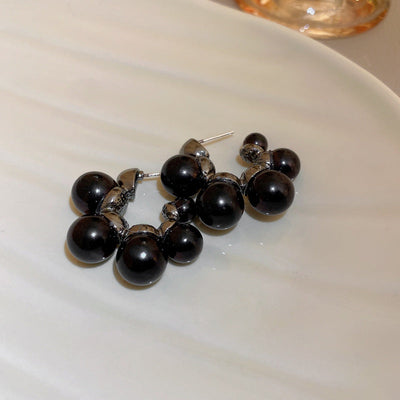 Simple Geometric Natural Freshwater Pearl Earrings
