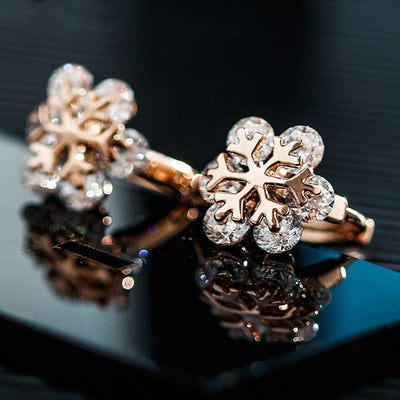 S925  Silver Snowflake earrings