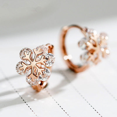 S925  Silver Snowflake earrings
