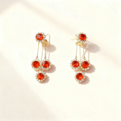 Flower clusters Tassel Earrings