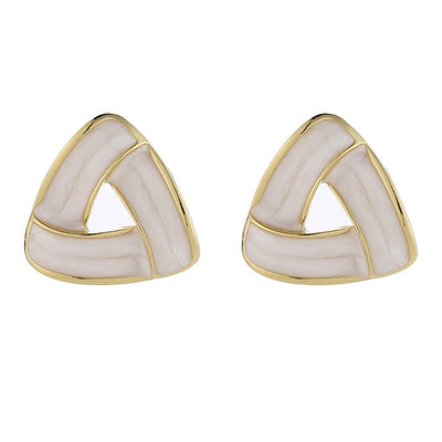 Geometric triangular stud earrings
