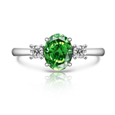 Transparent ice flower diamond ring