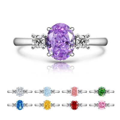 Transparent ice flower diamond ring