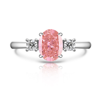 Transparent ice flower diamond ring