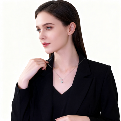 925 Silver Smile Diamond Necklace